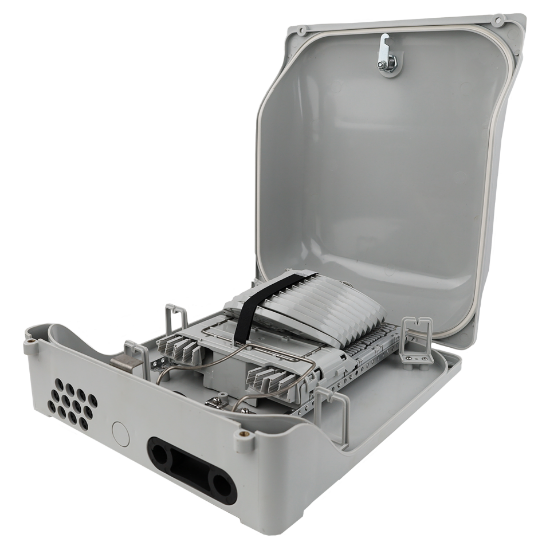 Picture of 120-Fiber Termination Box – 2 Input Ports (20mm), 12 Output Ports (3mm) – SE Trays