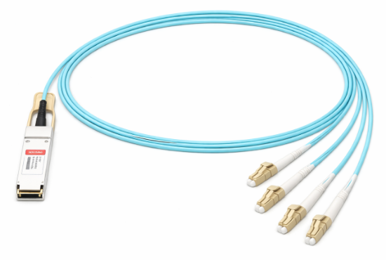 Picture of 40G QSFP+ to 4 LC Duplex Breakout Active Optical Cable AOC 